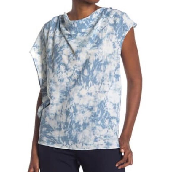 H Halston Asymmetric Blouse - Picture 1 of 3